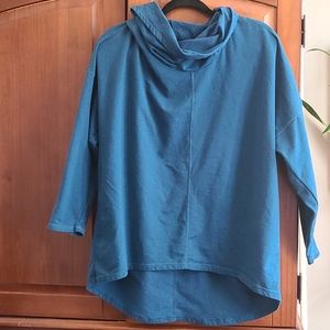 Cowl Neck C9 Fleece Workout top Teal